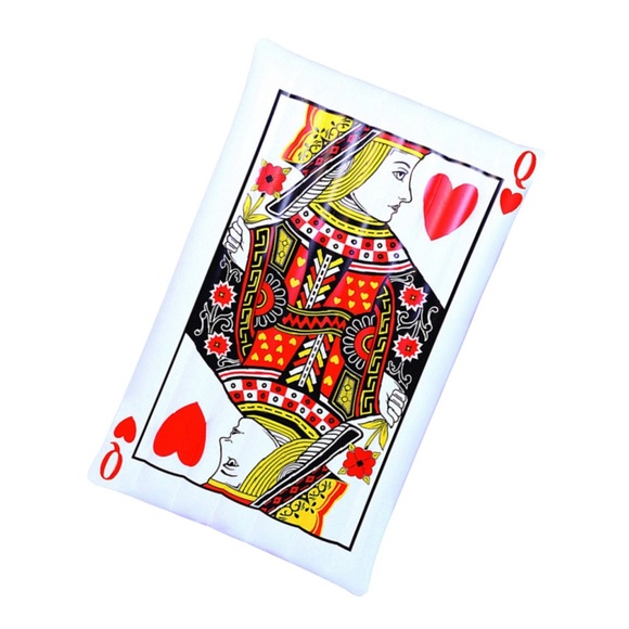 Inflatable Queen of Hearts Swim Float PVC Water Poker LoungeChair raft - Picture 3 of 6